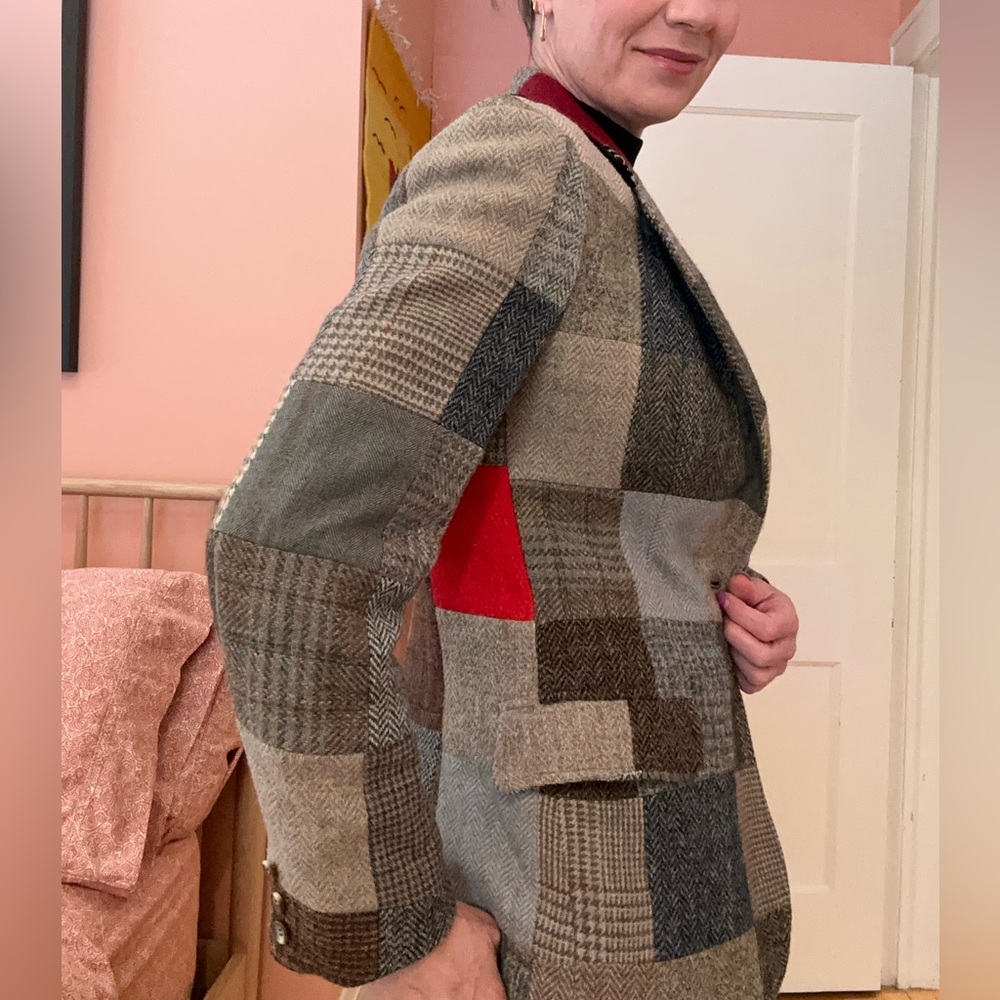 The Andover Shop women’s bespoke patch tweed sport coat SZ 4 IMPOSSIBLY RARE - Picture 8 of 9